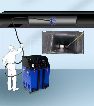 KT 836 Robotic Duct Vacuum Cleaner Untuk Ventilasi Bulat Dan Persegi Panjang